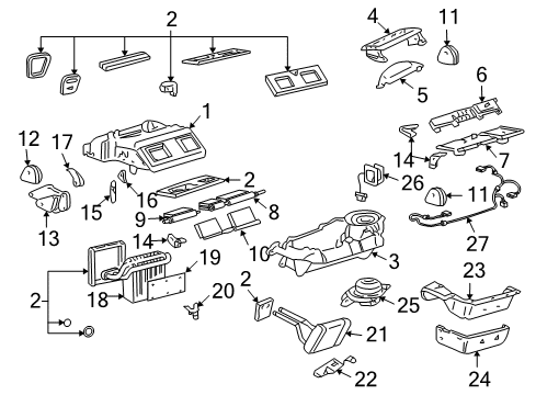 2005 Buick LeSabre A/C Evaporator & Heater Components Diagram