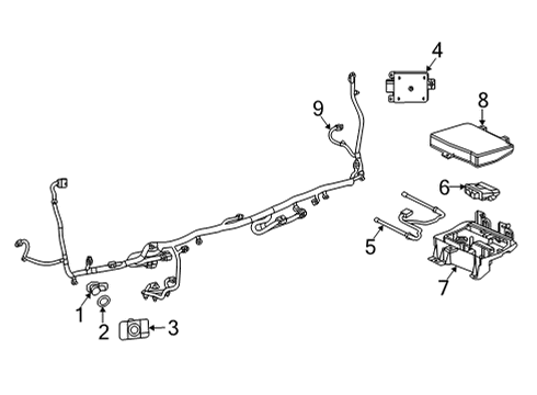 2024 Chevy Trailblazer Electrical Components - Rear Bumper Diagram