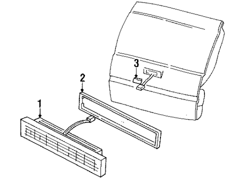 1994 Oldsmobile Silhouette High Mount Lamps Diagram