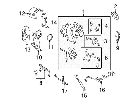 2009 Chevy Cobalt Turbocharger Diagram for 28289992