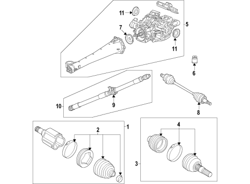 2021 Cadillac XT6 Outer CV Joint, Rear Diagram for 84853350