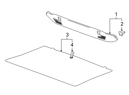 2015 Chevy Spark EV Interior Trim - Rear Body Diagram