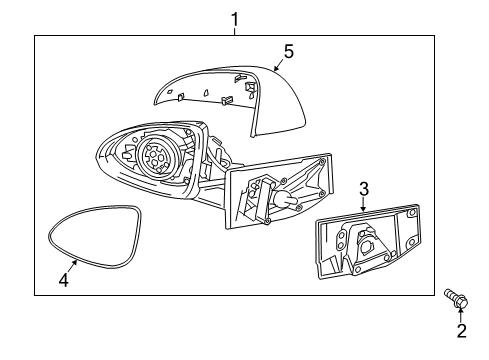 2014 Chevy Spark Mirror Assembly Diagram for 95434295