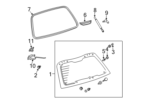 2004 Pontiac Vibe Lift Gate Diagram