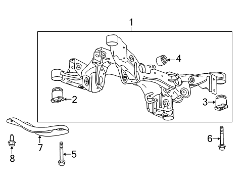 2014 Cadillac XTS Suspension Mounting - Rear Diagram 1 - Thumbnail