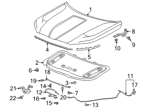 2021 GMC Terrain Lock Diagram for 84900122