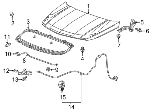 2022 Chevy Bolt EUV Release Cable, Gray Diagram for 42711125