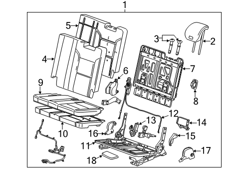 2019 Chevy Suburban Third Row Seats Diagram 4 - Thumbnail