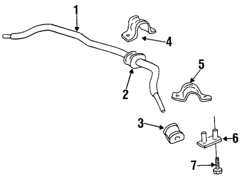 1998 Chevy Monte Carlo Stabilizer Bar & Components - Front Diagram