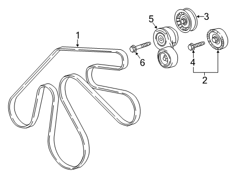 2022 Chevy Express 2500 Belts & Pulleys  Diagram 1 - Thumbnail