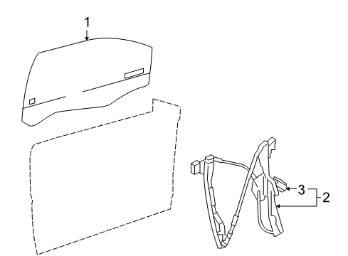 2006 Pontiac G6 Door - Glass & Hardware Diagram
