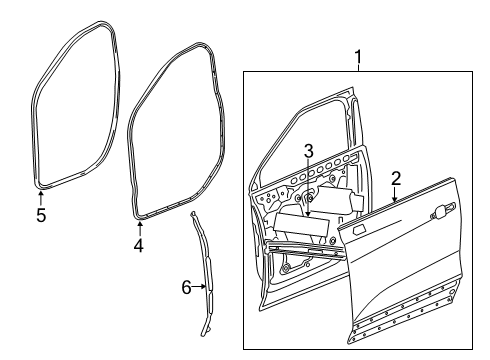 2022 Chevy Blazer Door & Components Diagram