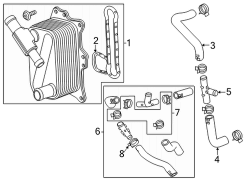 2022 GMC Sierra 1500 Inlet Hose T-Connector Diagram for 55502525