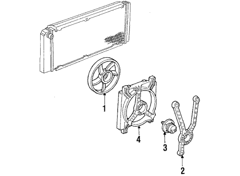 1986 Oldsmobile 98 Cooling System, Radiator, Water Pump, Cooling Fan Diagram