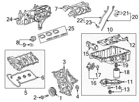 2021 Cadillac XT5 Oil Level Sensor Diagram for 55511954