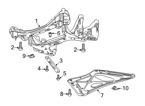 2018 Cadillac CT6 Suspension Mounting - Front Diagram