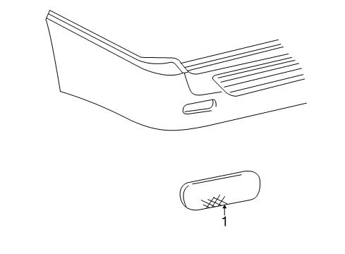2004 Buick Rainier Reflector, Rear Driver Side Diagram for 15000433