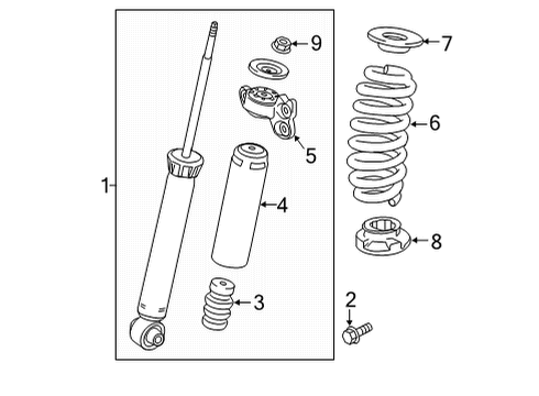 2022 Buick Envision Shocks & Components - Rear Diagram 1 - Thumbnail