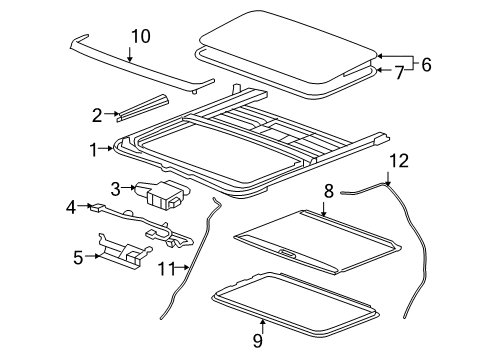 2014 GMC Yukon Sunroof Diagram