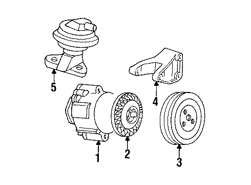 1991 Chevy S10 EGR Valve Diagram for 17112006