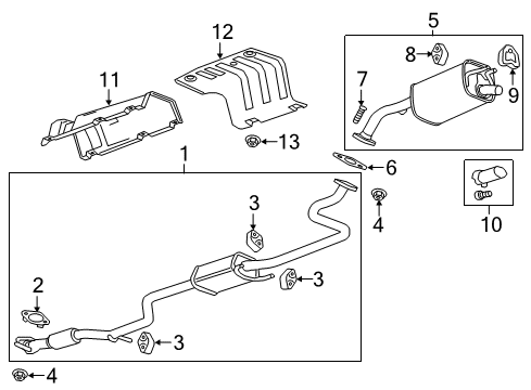 2017 Chevy Spark Catalytic Converter Diagram for 12643323