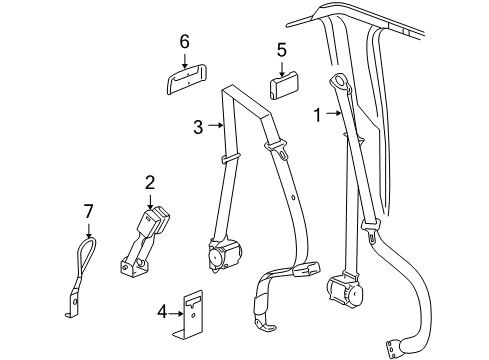 2013 Chevy Silverado 1500 Seat Belt Diagram 5 - Thumbnail