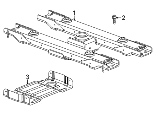 2023 GMC Sierra 2500 HD Trailer Hitch Components Diagram