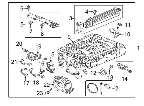 2017 Cadillac CTS Map Sensor Diagram for 12560600
