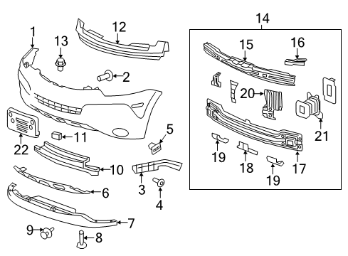 2013 Chevy Captiva Sport Air Deflector Bolt, Front Diagram for 11571054
