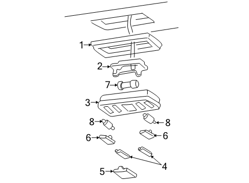 1996 Chevy K1500 Interior Trim - Cab Diagram 2 - Thumbnail