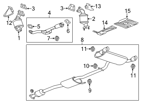 2012 Chevy Captiva Sport Catalytic Converter Diagram for 19420256