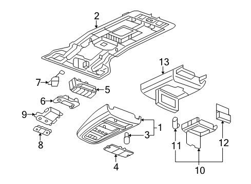 2005 Saturn Relay Overhead Console Diagram