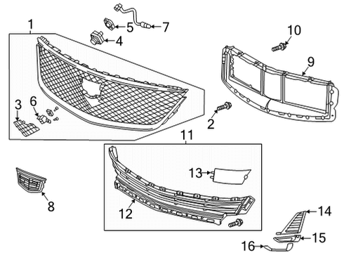 2021 Cadillac CT5 Mount Bracket Diagram for 84832108
