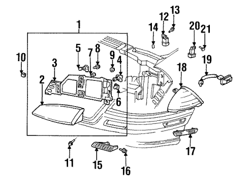 1995 Pontiac Grand Am Fuel Pump Relay, Driver Side Diagram for 14089936