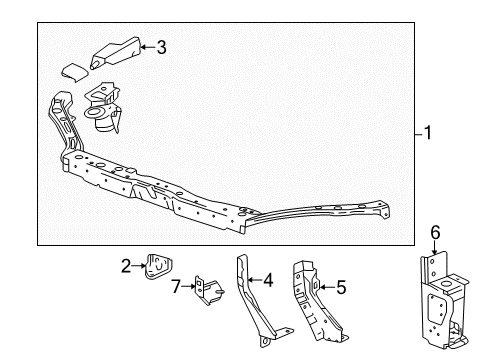 2017 Chevy Sonic Radiator Support Diagram