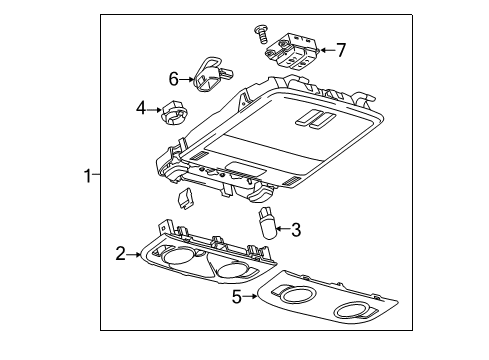 2017 Chevy SS Overhead Console Diagram