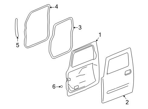 2006 Hummer H2 Front Door Diagram