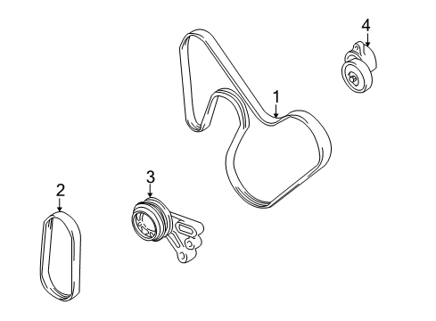 2002 Chevy Tracker Belts & Pulleys, Maintenance Diagram 1 - Thumbnail