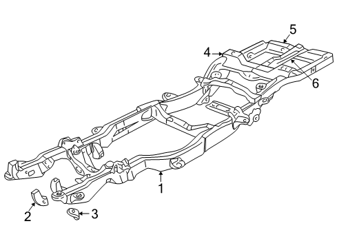 2000 Oldsmobile Bravada Crossmember Diagram for 15017008