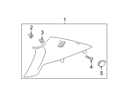 2006 Chevy Malibu Interior Trim - Quarter Panels Diagram 1 - Thumbnail