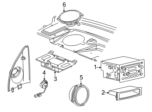 2005 Saturn Ion AM/FM Radio Diagram for 22708209