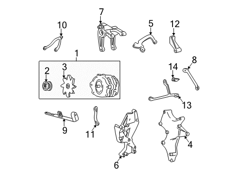 2001 Chevy Camaro Rear Brace Diagram for 12556915