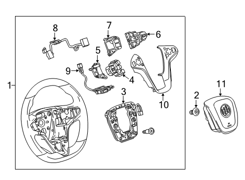 2015 Buick LaCrosse Steering Wheel Diagram for 23300260