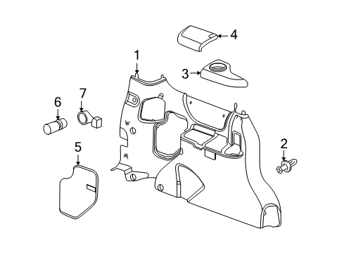 2008 Chevy Uplander Interior Trim - Side Panel Diagram 4 - Thumbnail