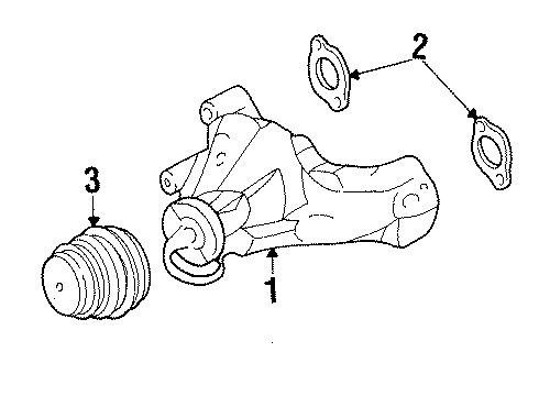1994 Chevy C3500 Cooling System, Radiator, Water Pump, Cooling Fan Diagram 3 - Thumbnail
