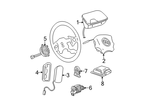 2006 Buick Rendezvous Air Bag Components Diagram