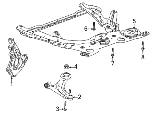 2023 Buick Encore GX Lower Control Arm Bolt, Front Diagram for 11603179