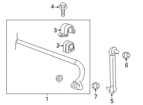 2017 Chevy Sonic Stabilizer Bar & Components - Front Diagram