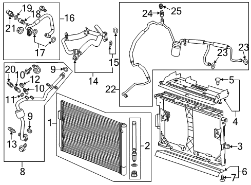 2012 Chevy Volt Condenser Diagram for 20842140