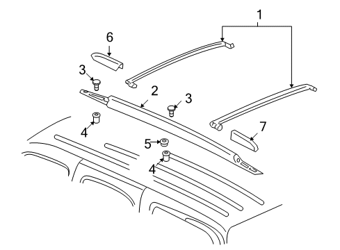 2012 Cadillac Escalade Luggage Carrier Diagram